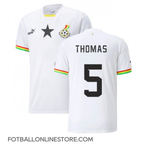 Billige Ghana Thomas Partey #5 Hjemmetrøye VM 2022 Kortermet